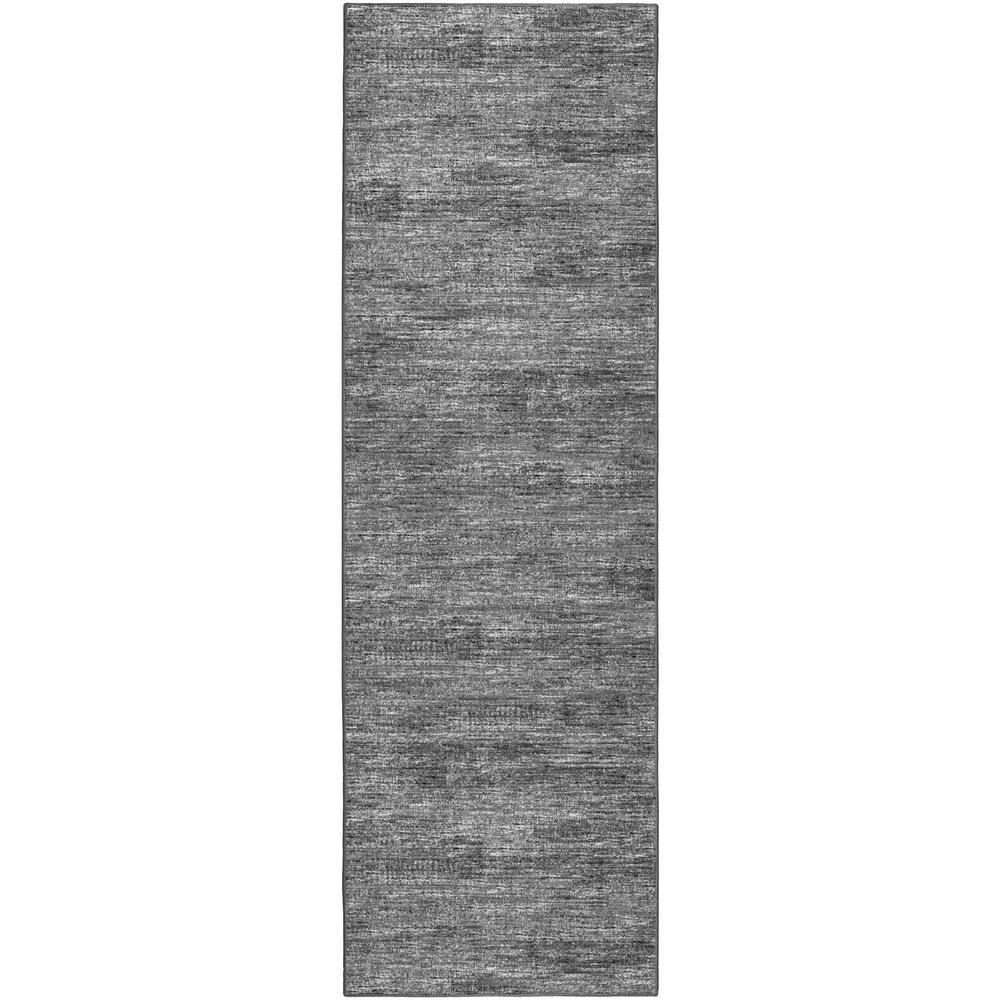 Ciara CR1 Charcoal 2'6" x 8' Runner Rug. Picture 1