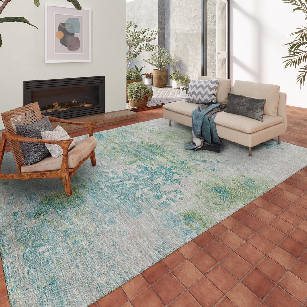Indoor/Outdoor Accord AAC35 Green Washable 10' x 14' Rug. Picture 2