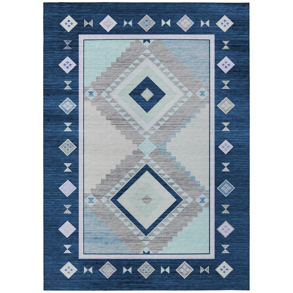 Indoor/Outdoor Phoenix PH2 Denim Washable 2'6" x 3'10" Rug. Picture 1