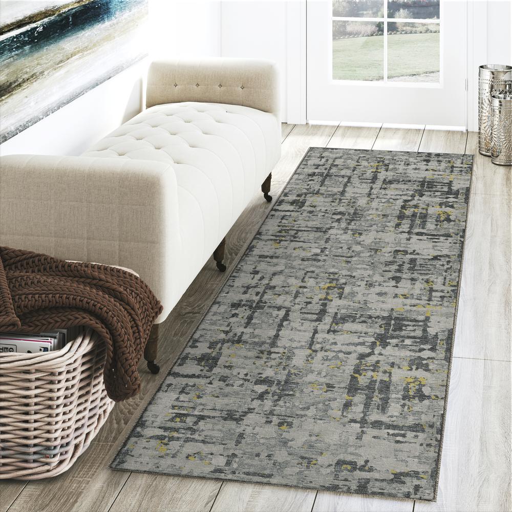 Brisbane BR5 Gold 2'3" x 7'6" Runner Rug. Picture 2