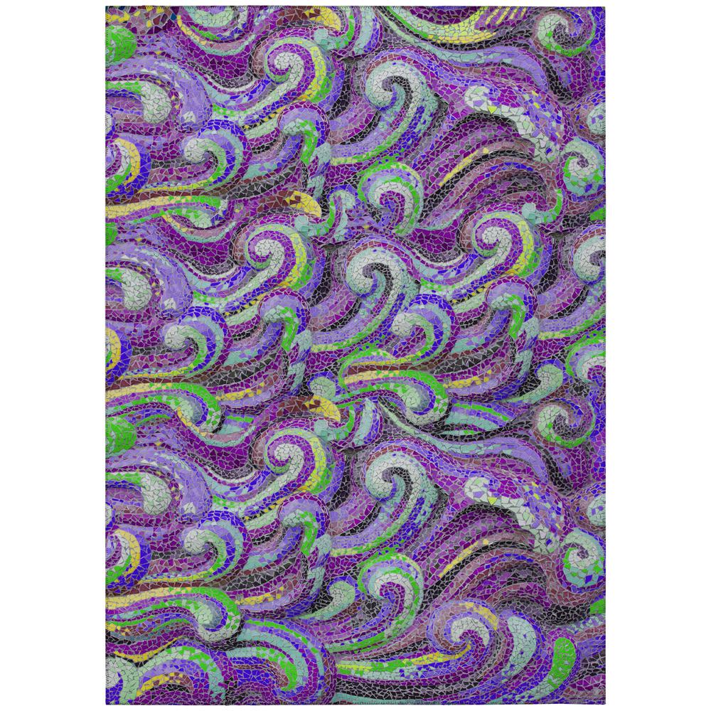 Indoor/Outdoor Surfside ASR44 Purple Washable 10' x 14' Rug. Picture 1