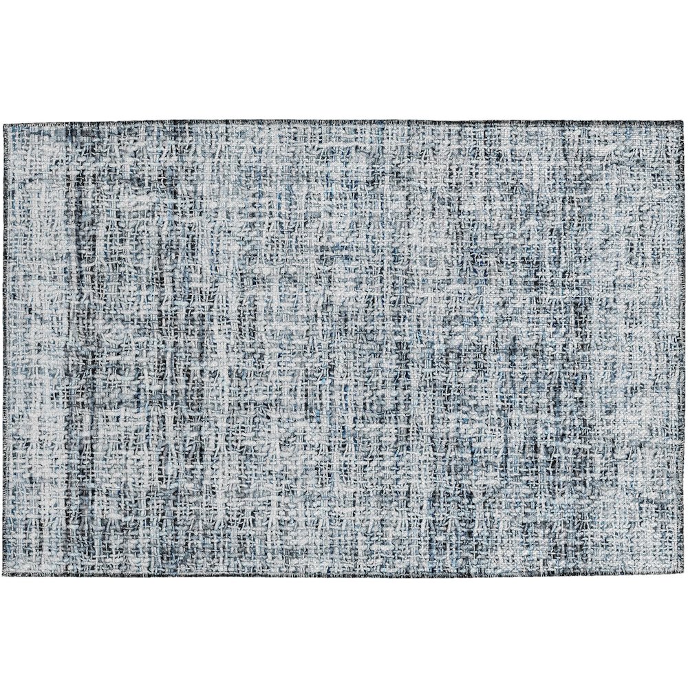 Luxury Washable Indoor/Outdoor Portico Blue 1'8" x 2'6" Rug. Picture 1