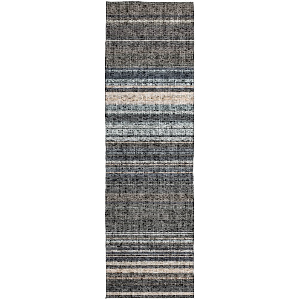 Luxury Washable Indoor/Outdoor Portico Chocolate 2'3" x 7'6" Runner Rug. Picture 1