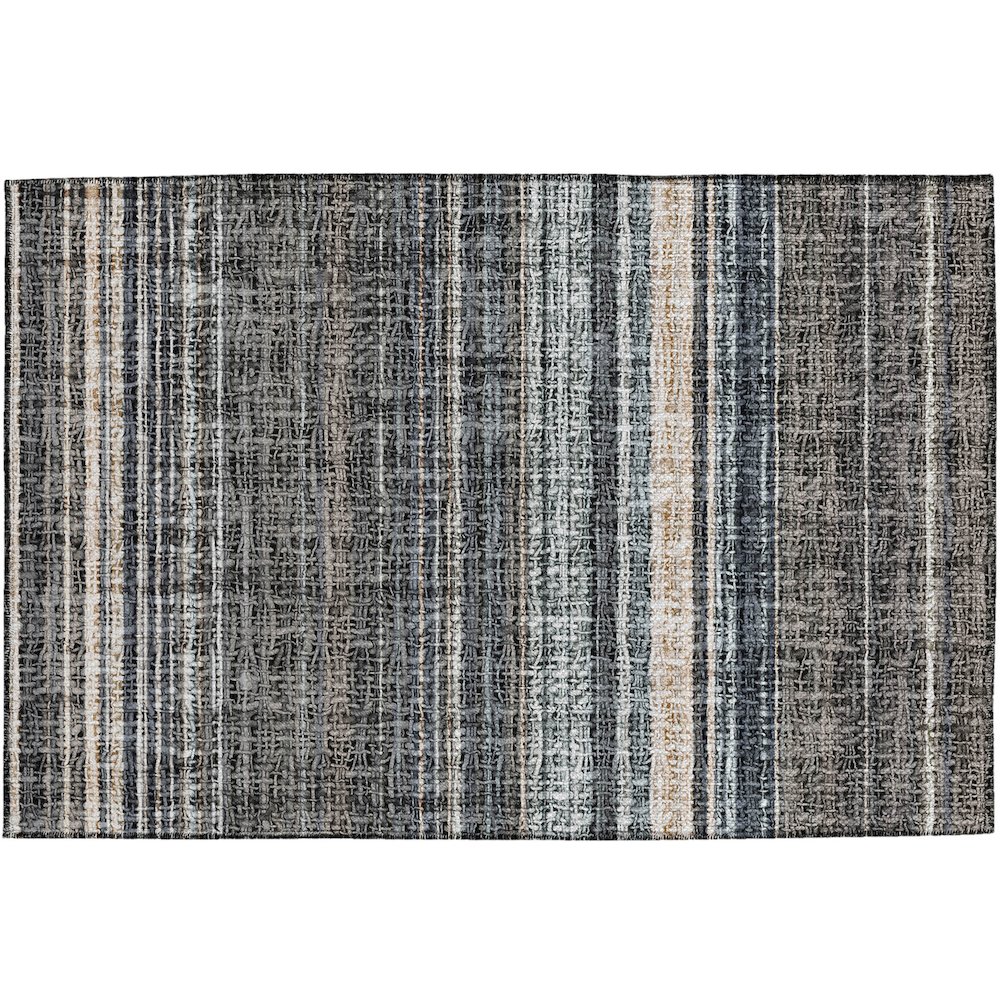 Luxury Washable Indoor/Outdoor Portico Chocolate 1'8" x 2'6" Rug. Picture 1