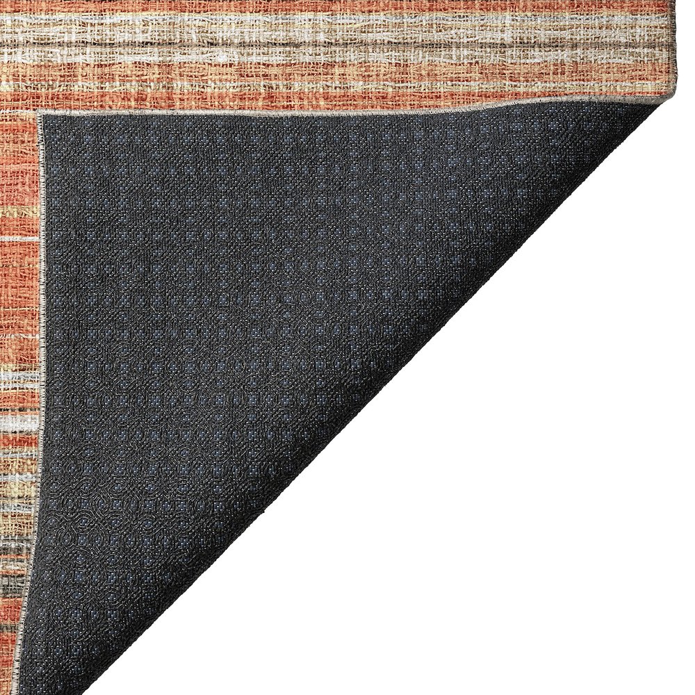 Luxury Washable Indoor/Outdoor Portico Coral 1'8" x 2'6" Rug. Picture 4