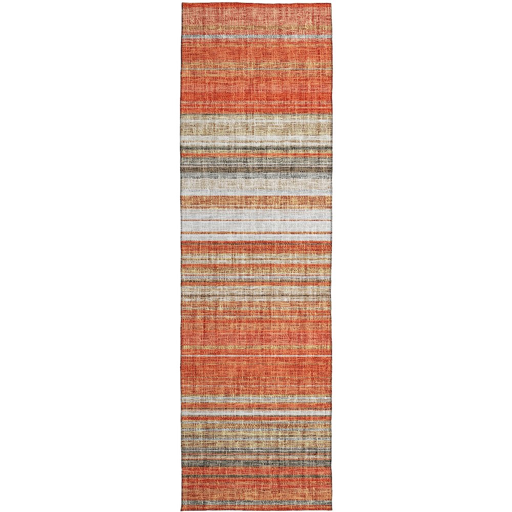Luxury Washable Indoor/Outdoor Portico Coral 2'3" x 7'6" Runner Rug. Picture 1