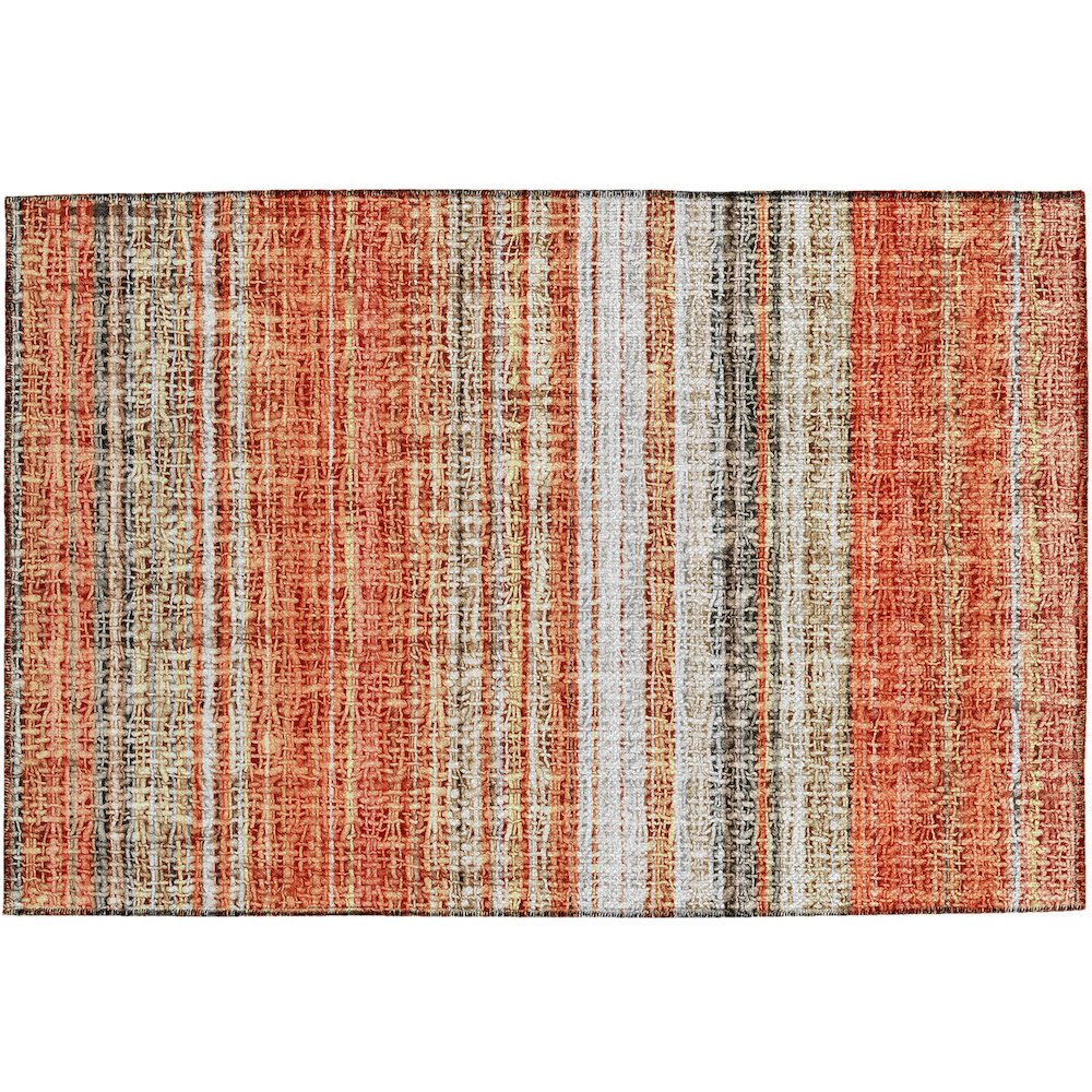 Luxury Washable Indoor/Outdoor Portico Coral 1'8" x 2'6" Rug. Picture 1