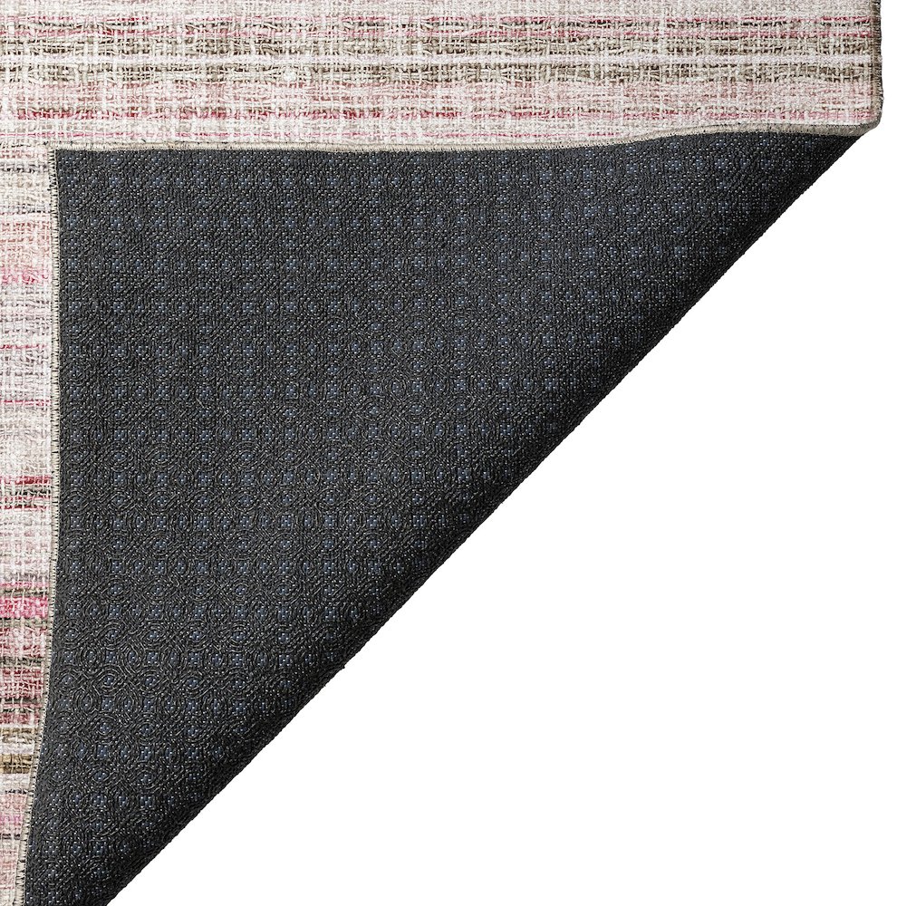 Luxury Washable Indoor/Outdoor Portico Pink 1'8" x 2'6" Rug. Picture 4