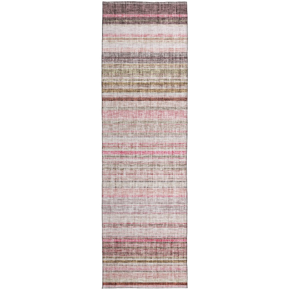 Luxury Washable Indoor/Outdoor Portico Pink 2'3" x 7'6" Runner Rug. Picture 1