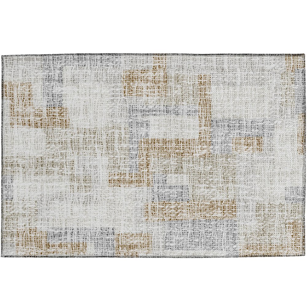 Luxury Washable Indoor/Outdoor Portico Ivory 1'8" x 2'6" Rug. Picture 1