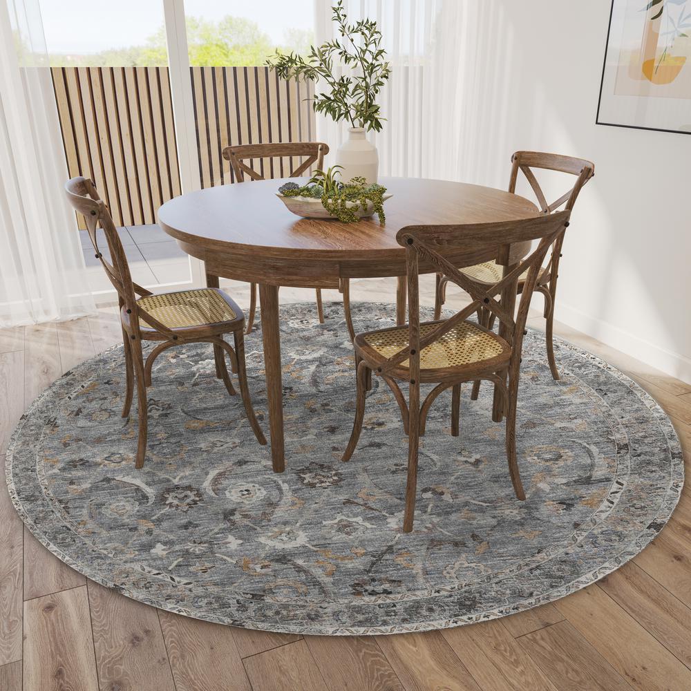 Jericho JC4 Silver 10' x 10' Round Rug. Picture 2