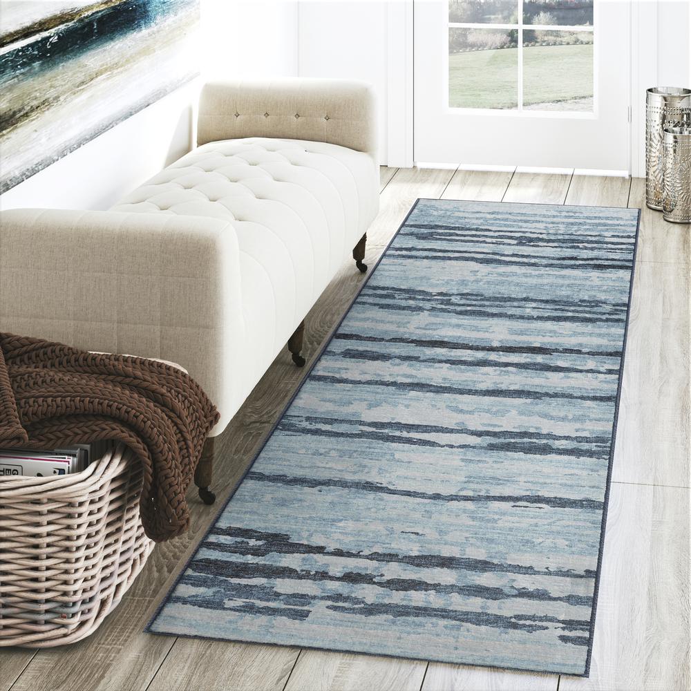 Brisbane BR4 Sky 2'3" x 7'6" Runner Rug. Picture 2
