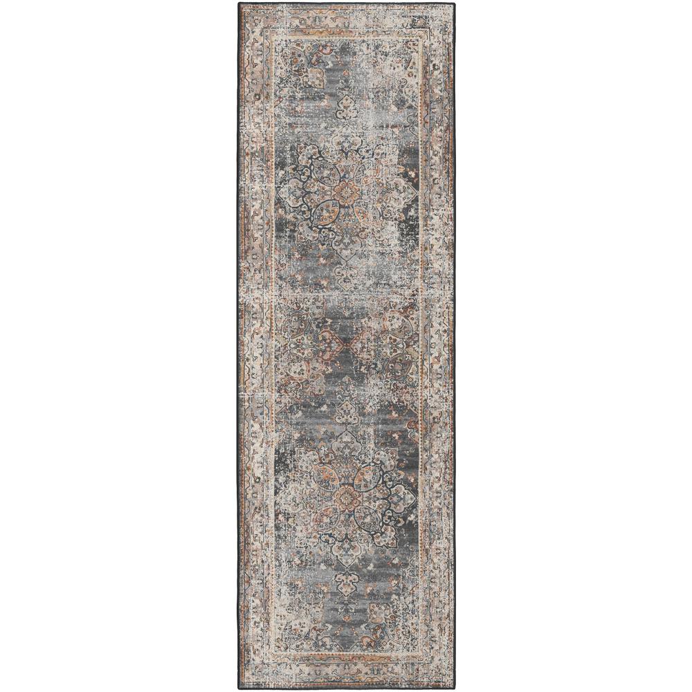 Jericho JC6 Charcoal 2'6" x 8' Runner Rug. Picture 1