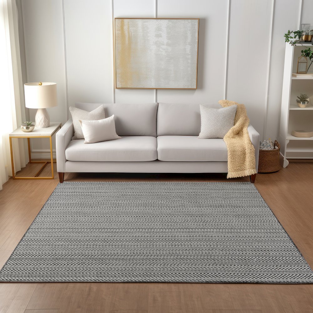 Provo Charcoal 2' x 3' Rug. Picture 5