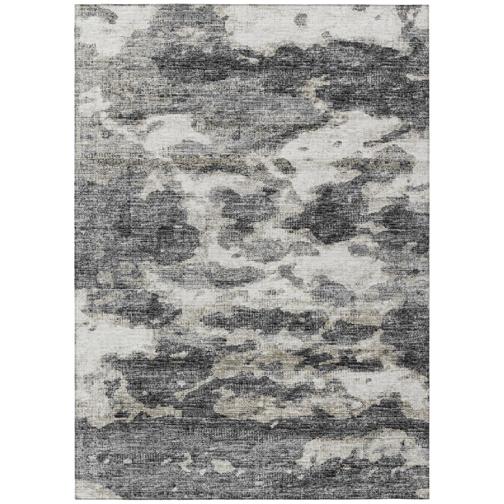 Indoor/Outdoor Accord AAC36 Black Washable 10' x 14' Rug. Picture 1