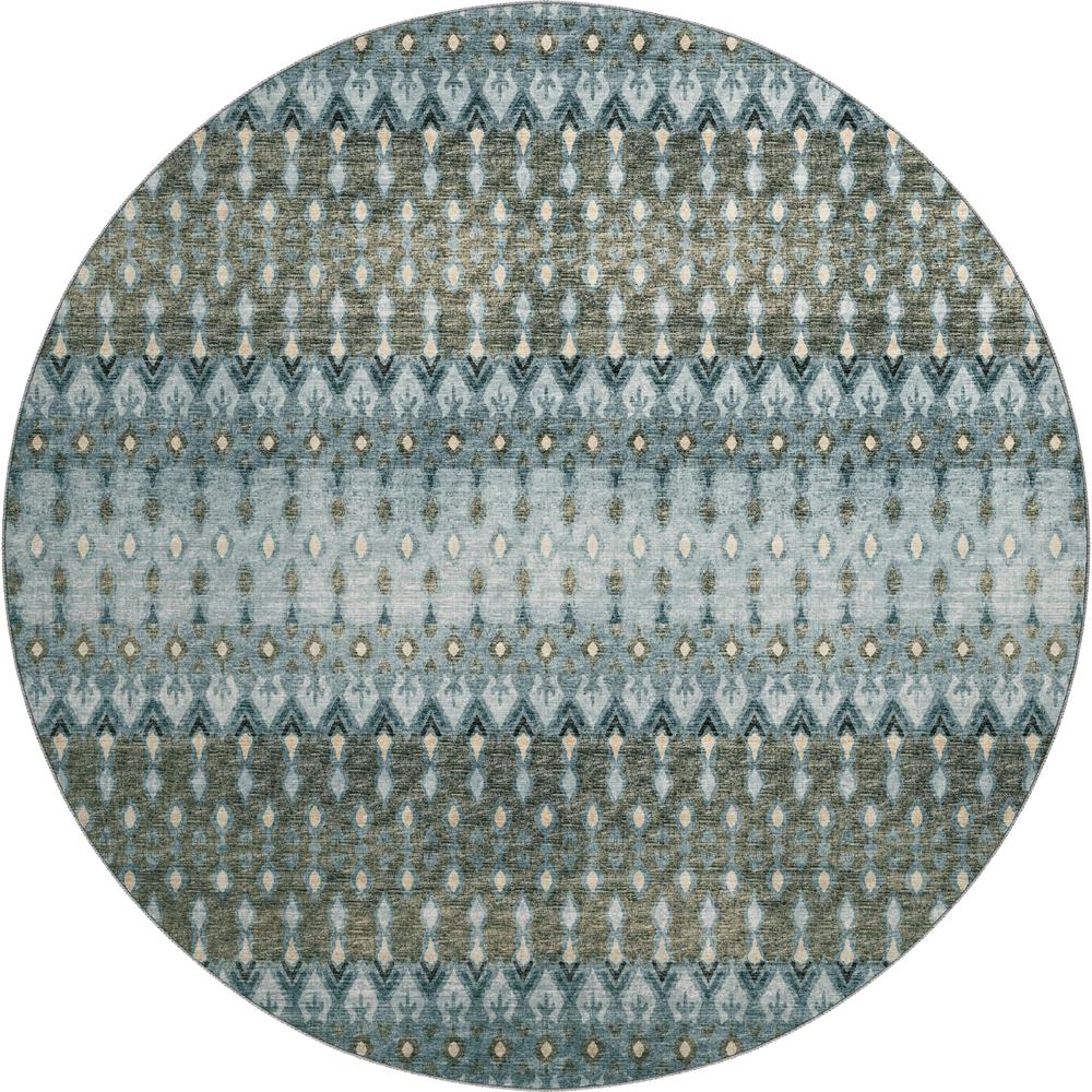 Brisbane BR1 Mineral Blue 8' x 8' Round Rug. Picture 1