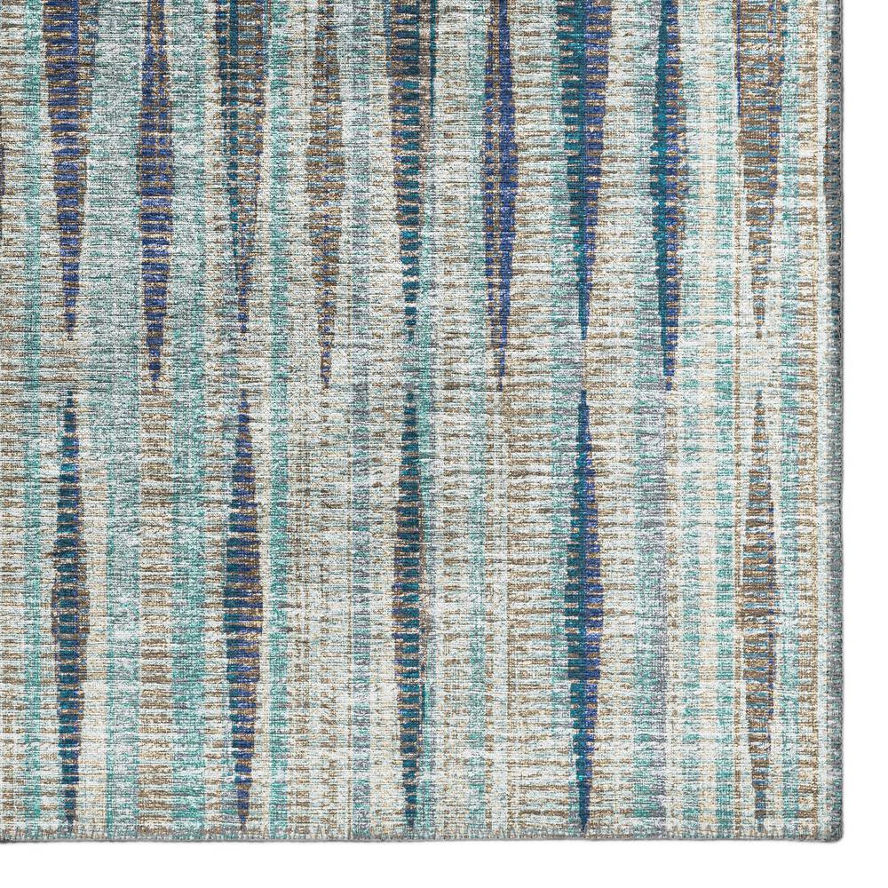 Waverly Ocean Contemporary Striped 1'8" x 2'6" Accent Rug Ocean AWA31. Picture 2