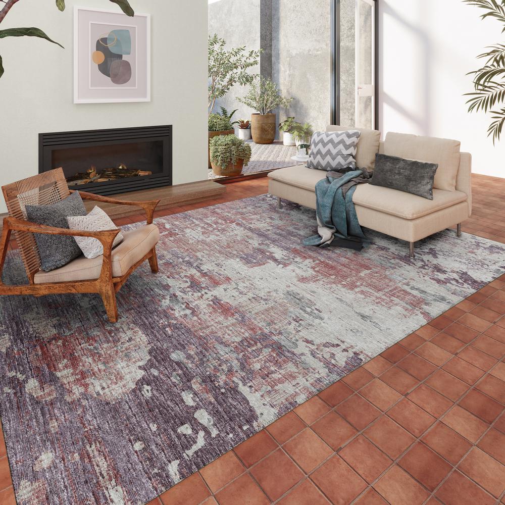 Indoor/Outdoor Accord AAC34 Pink Washable 10' x 14' Rug. Picture 2