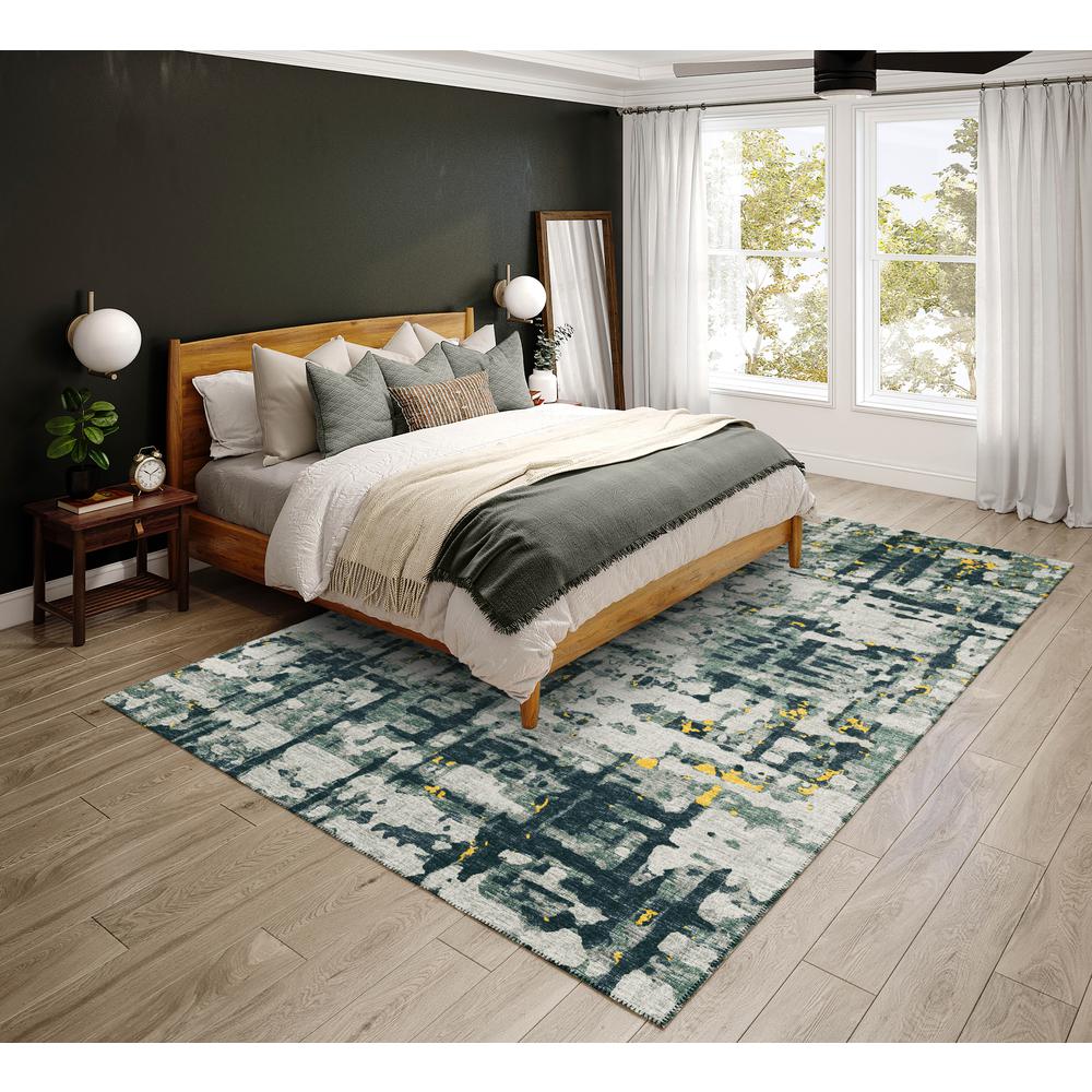 Bravado Gilded Contemporary Abstract 10' x 14' Area Rug Gilded ABV35. Picture 1