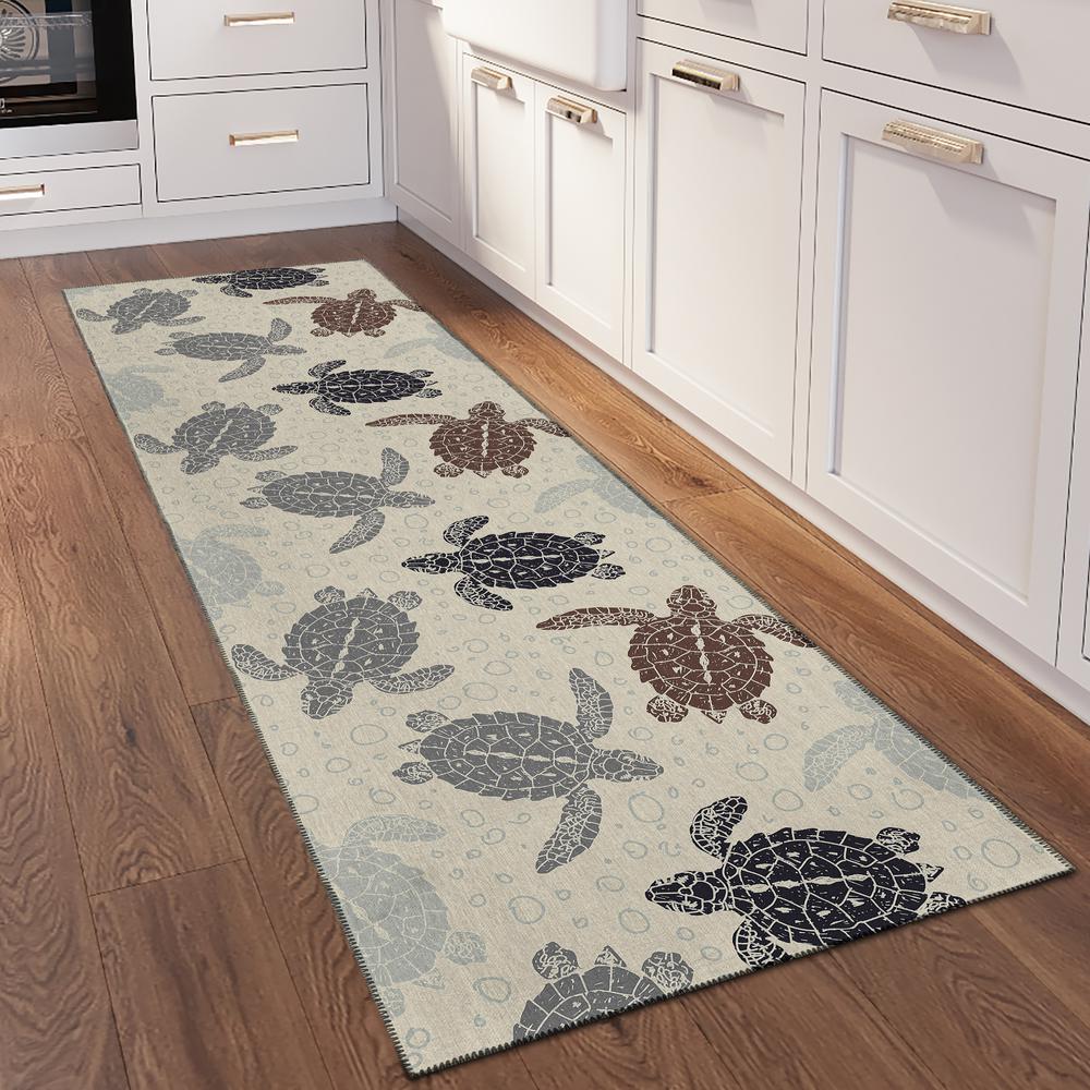 Indoor/Outdoor Surfside ASR43 Sand Washable 2'3" x 7'6" Runner Rug. Picture 2