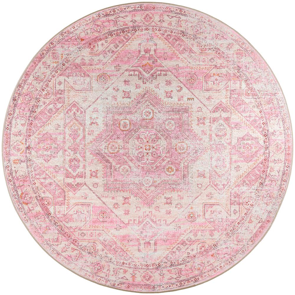 Jericho JC5 Rose 10' x 10' Round Rug. Picture 1
