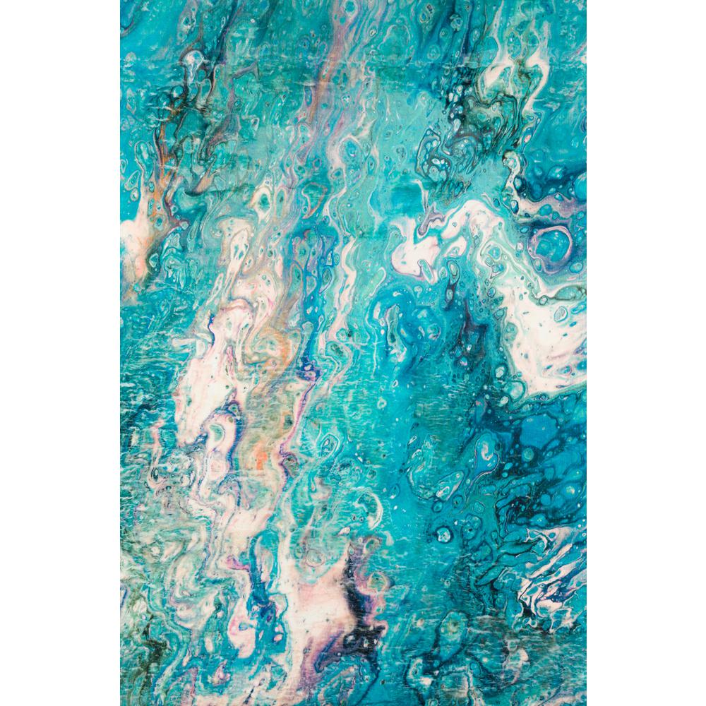 Kikiamo KK4 Lagoon 1'8" x 2'6" Rug. Picture 1