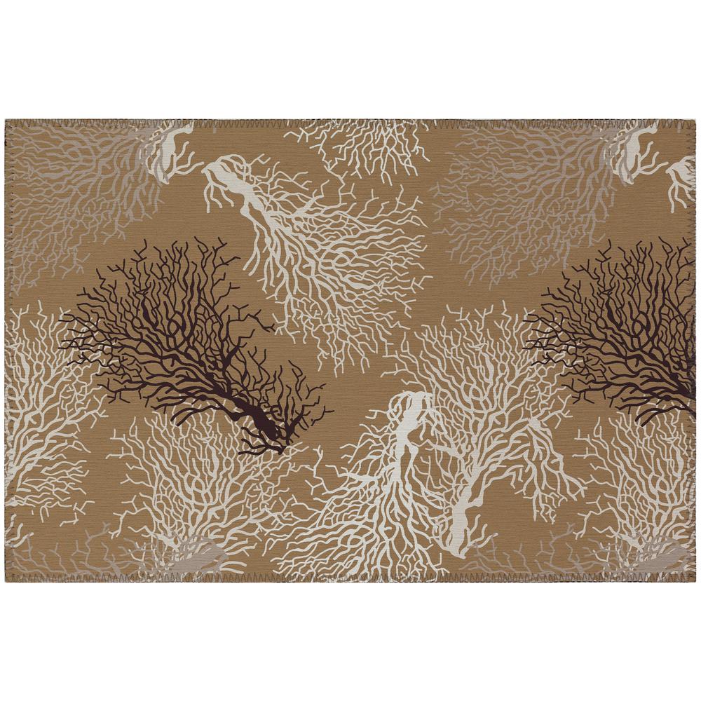 Indoor/Outdoor Seabreeze SZ3 Taupe Washable 1'8" x 2'6" Rug. Picture 1
