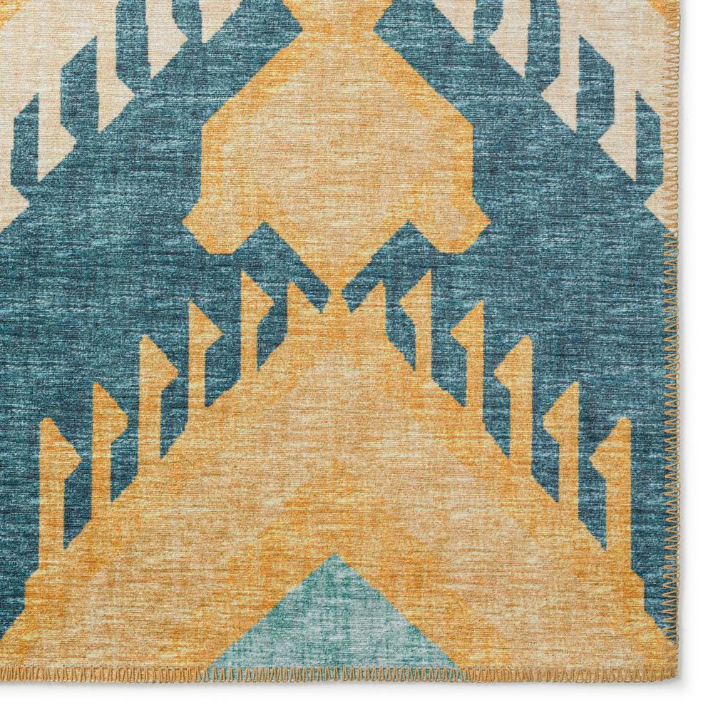 Yuma Yellow Bohemian Ikat 1'8" x 2'6" Accent Rug Yellow AYU32. Picture 2