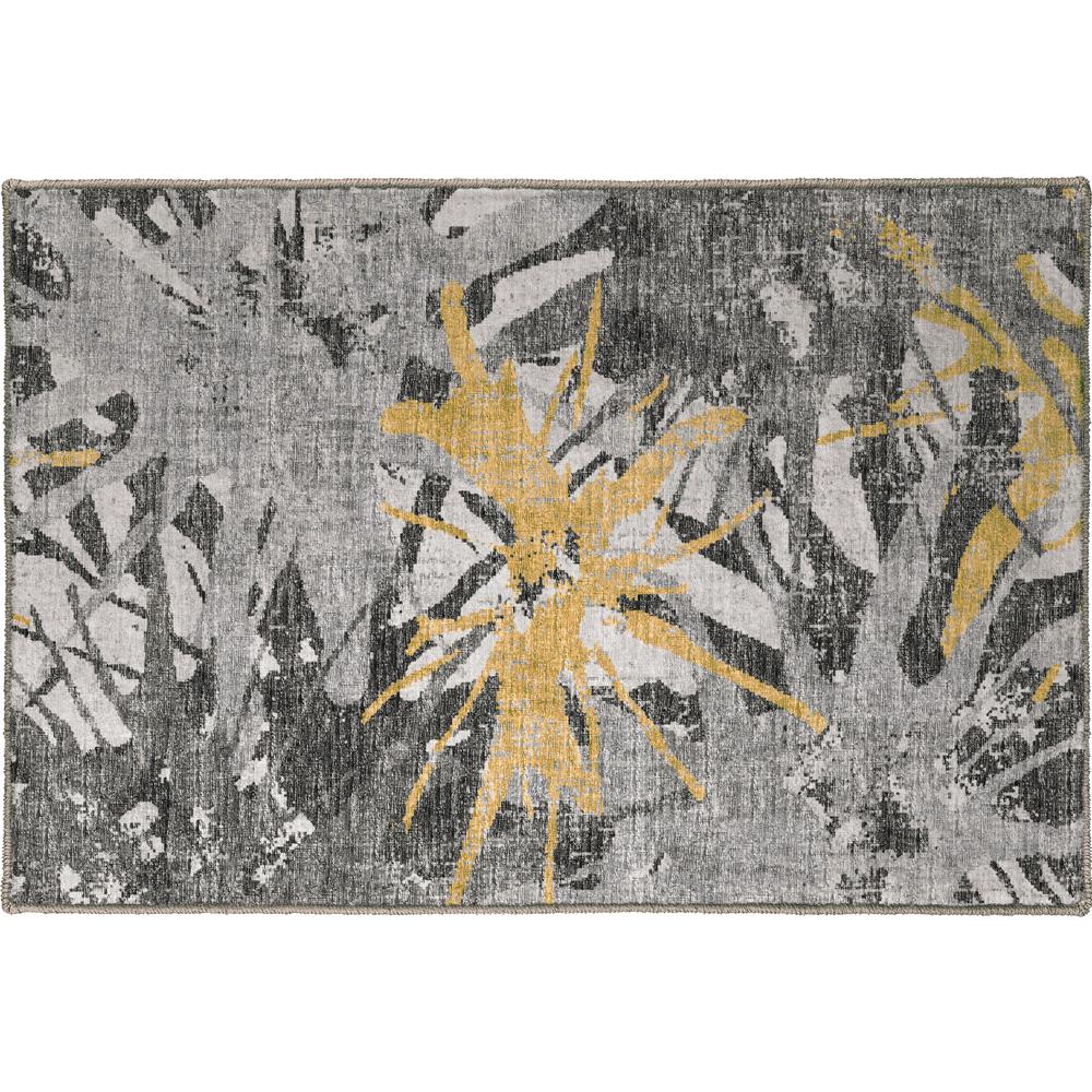 Brisbane BR6 Gold 1'8" x 2'6" Rug. Picture 1