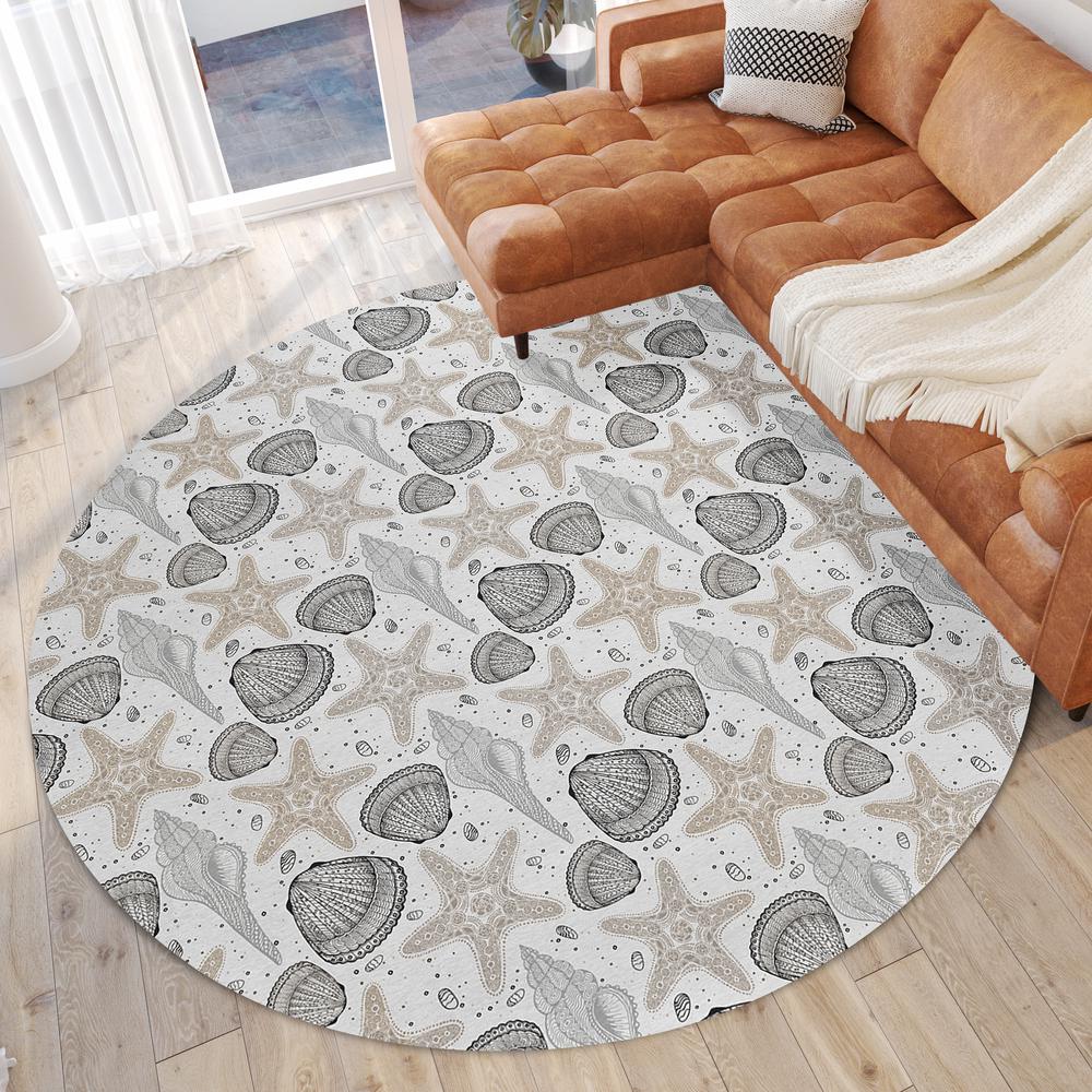 Indoor/Outdoor Surfside ASR34 Fog Washable 8' x 8' Round Rug. Picture 2
