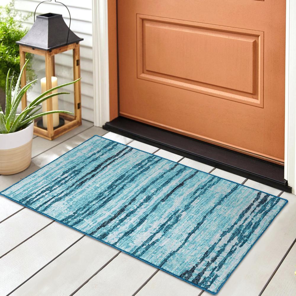 Brisbane BR4 Sky 1'8" x 2'6" Rug. Picture 2