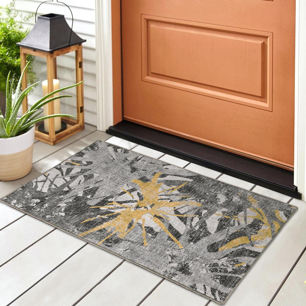 Brisbane BR6 Gold 1'8" x 2'6" Rug. Picture 2