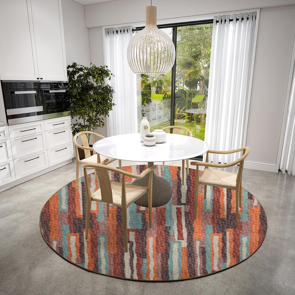 Brisbane BR7 Canyon 8' x 8' Round Rug. Picture 2