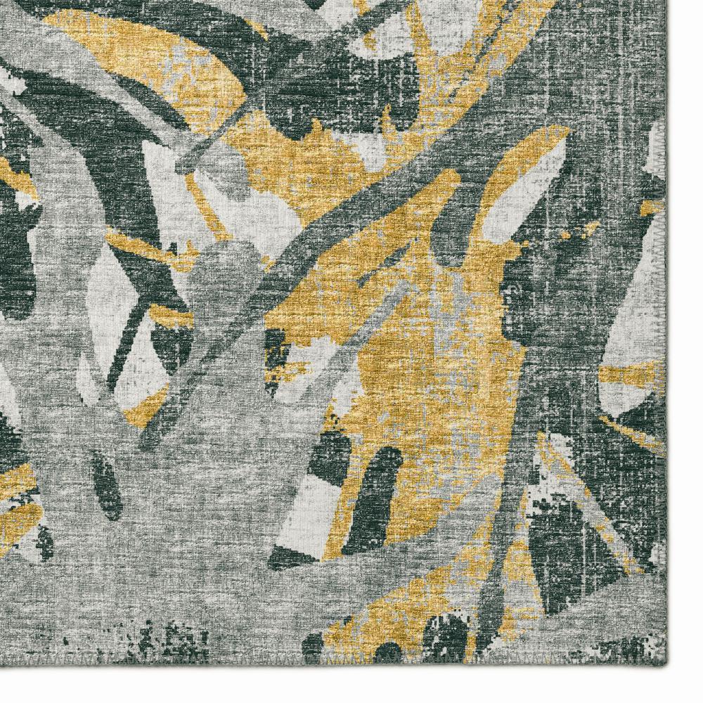 Bravado Gilded Contemporary Color Splash 1'8" x 2'6" Accent Rug Gilded ABV36. Picture 2