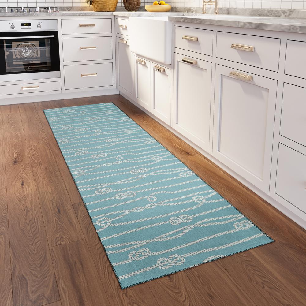 Indoor/Outdoor Harpswell AHP37 Shoreline Washable 2'3" x 7'6" Runner Rug. Picture 2