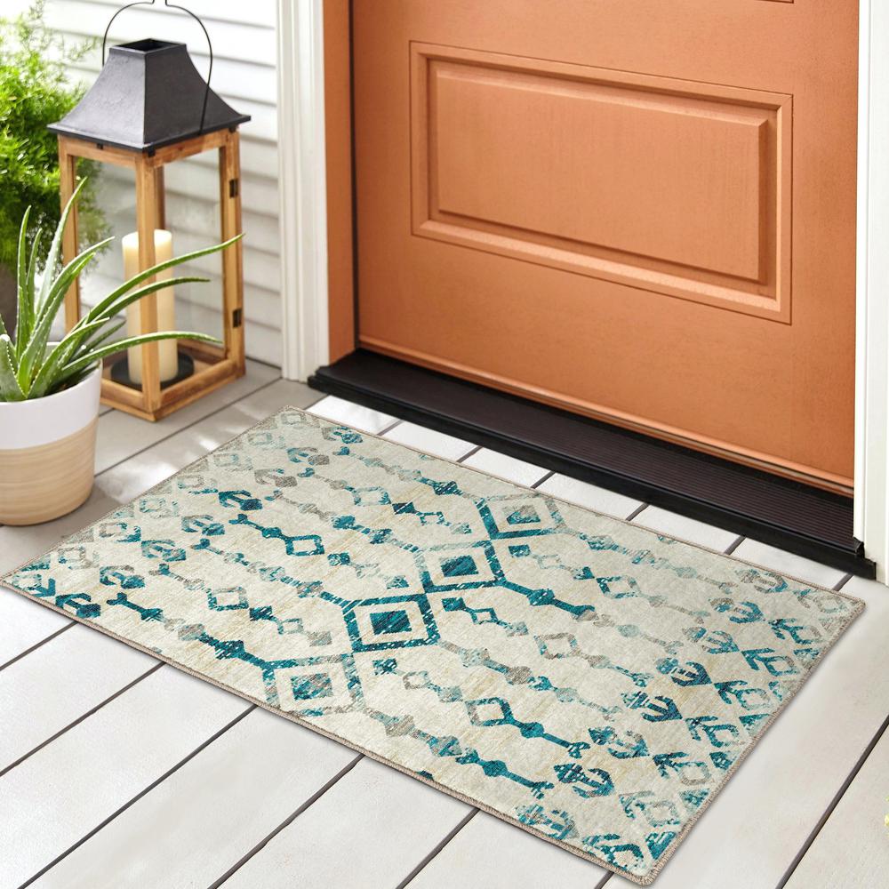 Brisbane BR8 Linen 1'8" x 2'6" Rug. Picture 2