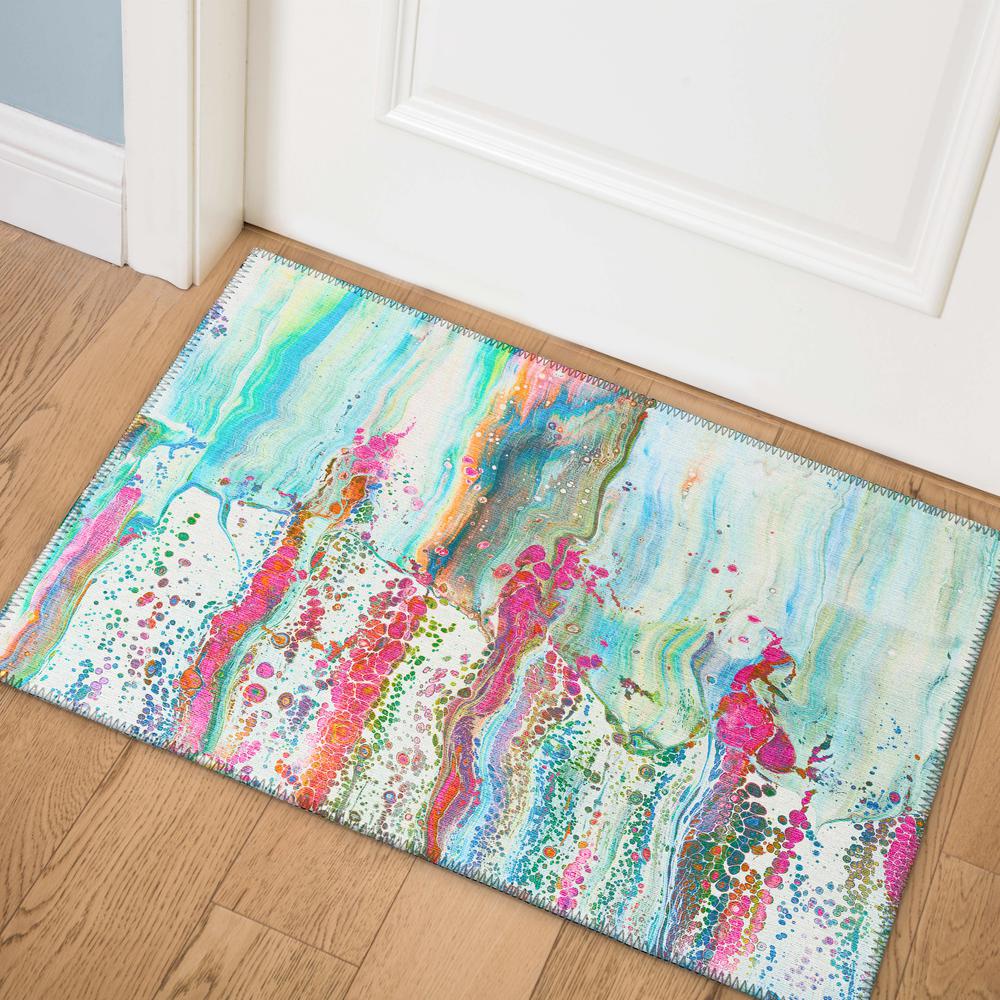 Karina Melody Modern Abstract 1'8" x 2'6" Accent Rug Melody AKC32. Picture 1
