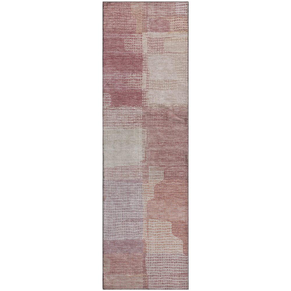 Luxury Washable Indoor/Outdoor Ravenna Blush 2'3" x 7'6" Runner Rug. Picture 1