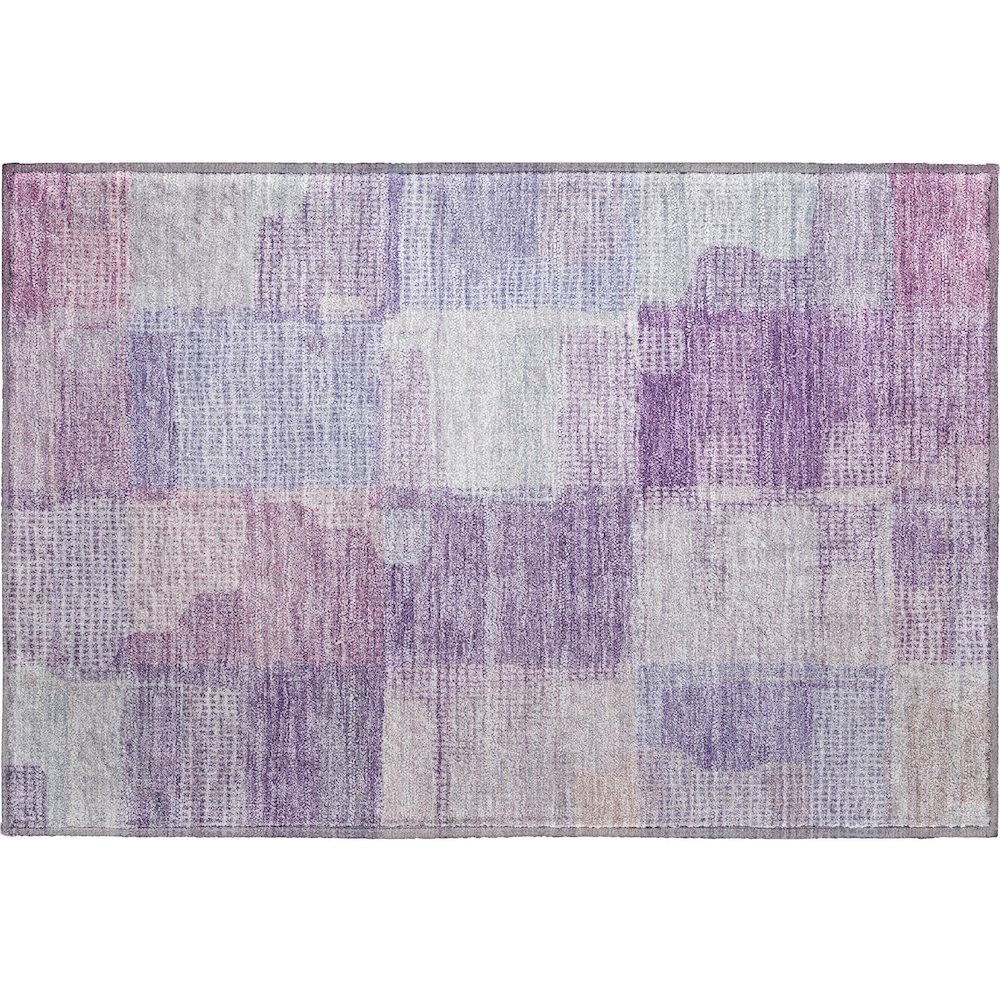 Luxury Washable Indoor/Outdoor Ravenna Lavender 1'8" x 2'6" Rug. Picture 1