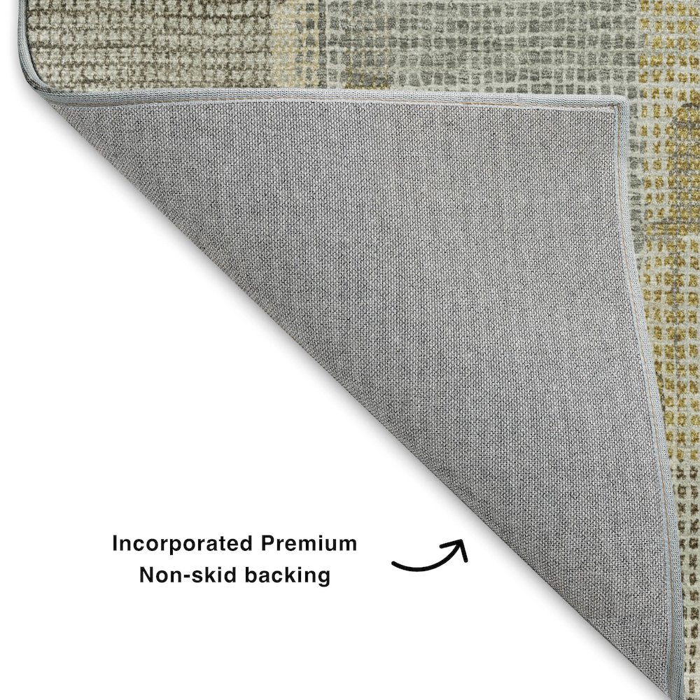 Luxury Washable Indoor/Outdoor Ravenna Taupe 1'8" x 2'6" Rug. Picture 4