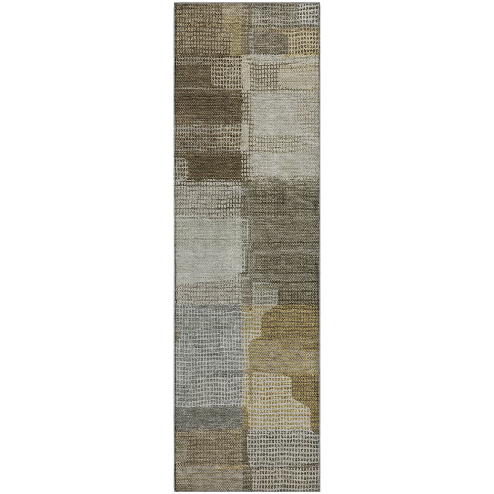 Luxury Washable Indoor/Outdoor Ravenna Taupe 2'3" x 7'6" Runner Rug. Picture 1