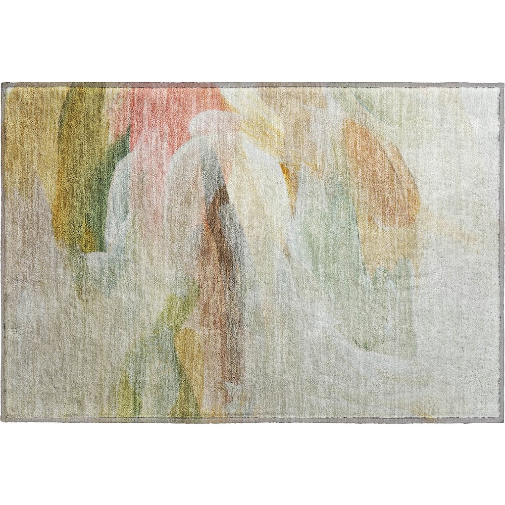 Luxury Washable Indoor/Outdoor Ravenna Linen 1'8" x 2'6" Rug. Picture 1