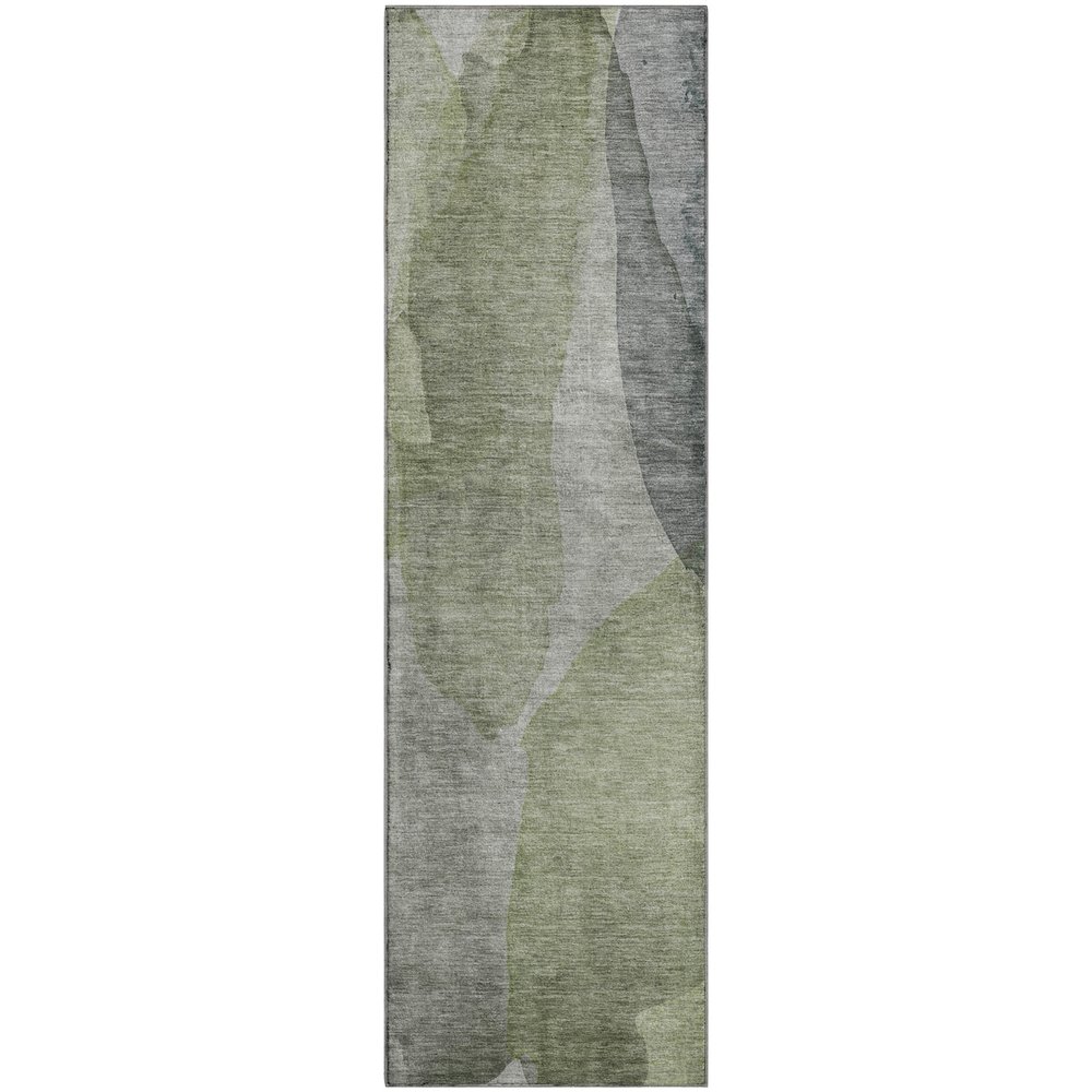 Luxury Washable Indoor/Outdoor Ravenna Fern 2'3" x 7'6" Runner Rug. Picture 1