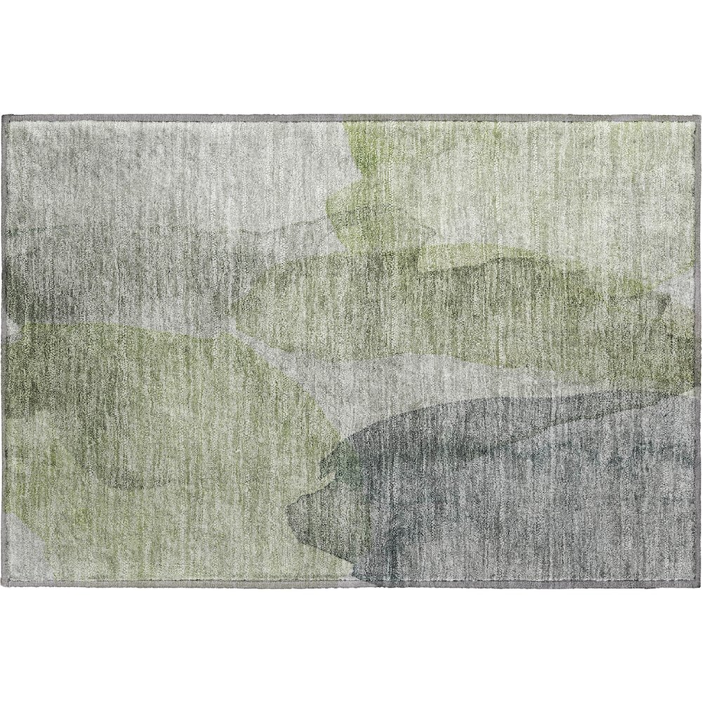 Luxury Washable Indoor/Outdoor Ravenna Fern 1'8" x 2'6" Rug. Picture 1