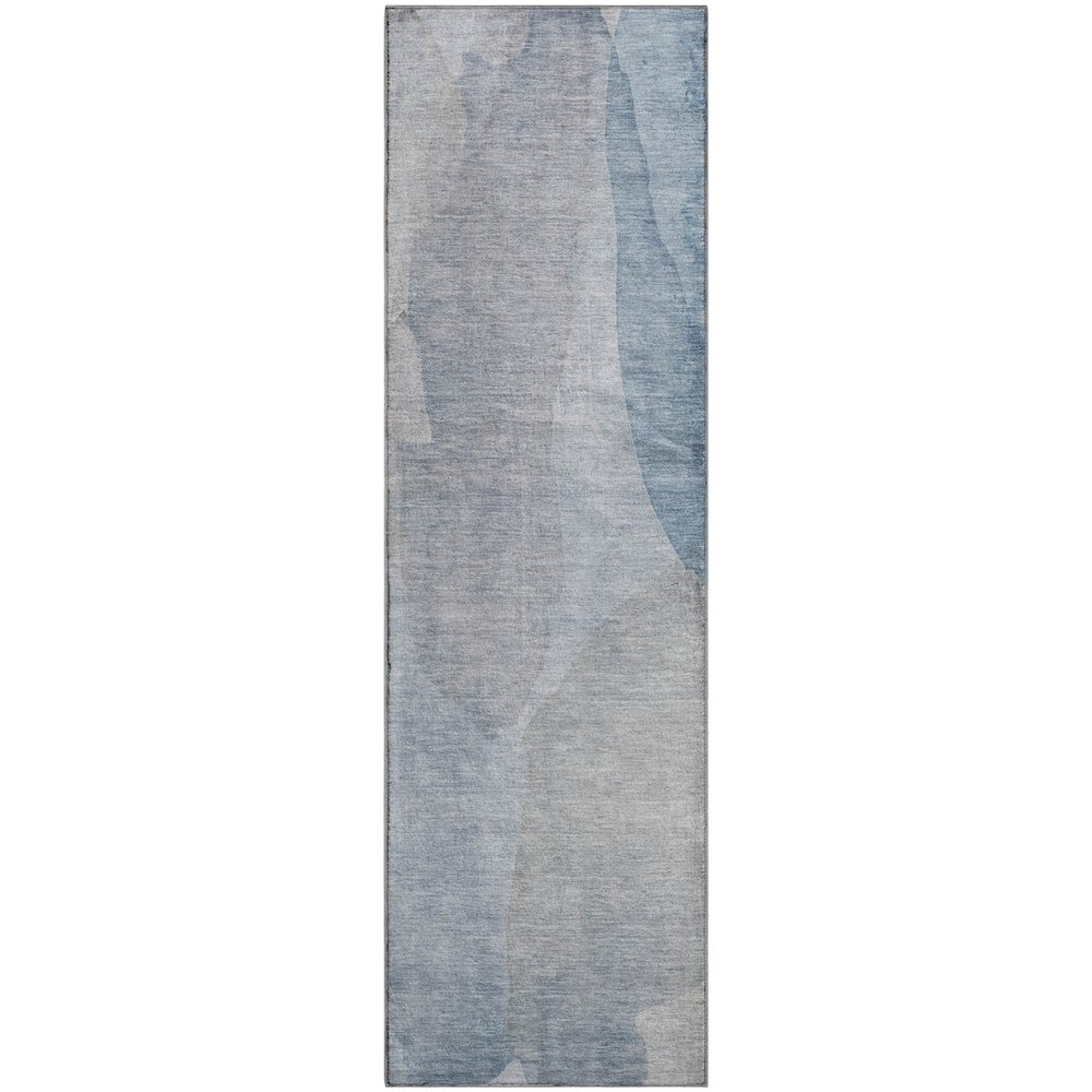 Luxury Washable Indoor/Outdoor Ravenna Sky 2'3" x 7'6" Runner Rug. Picture 1