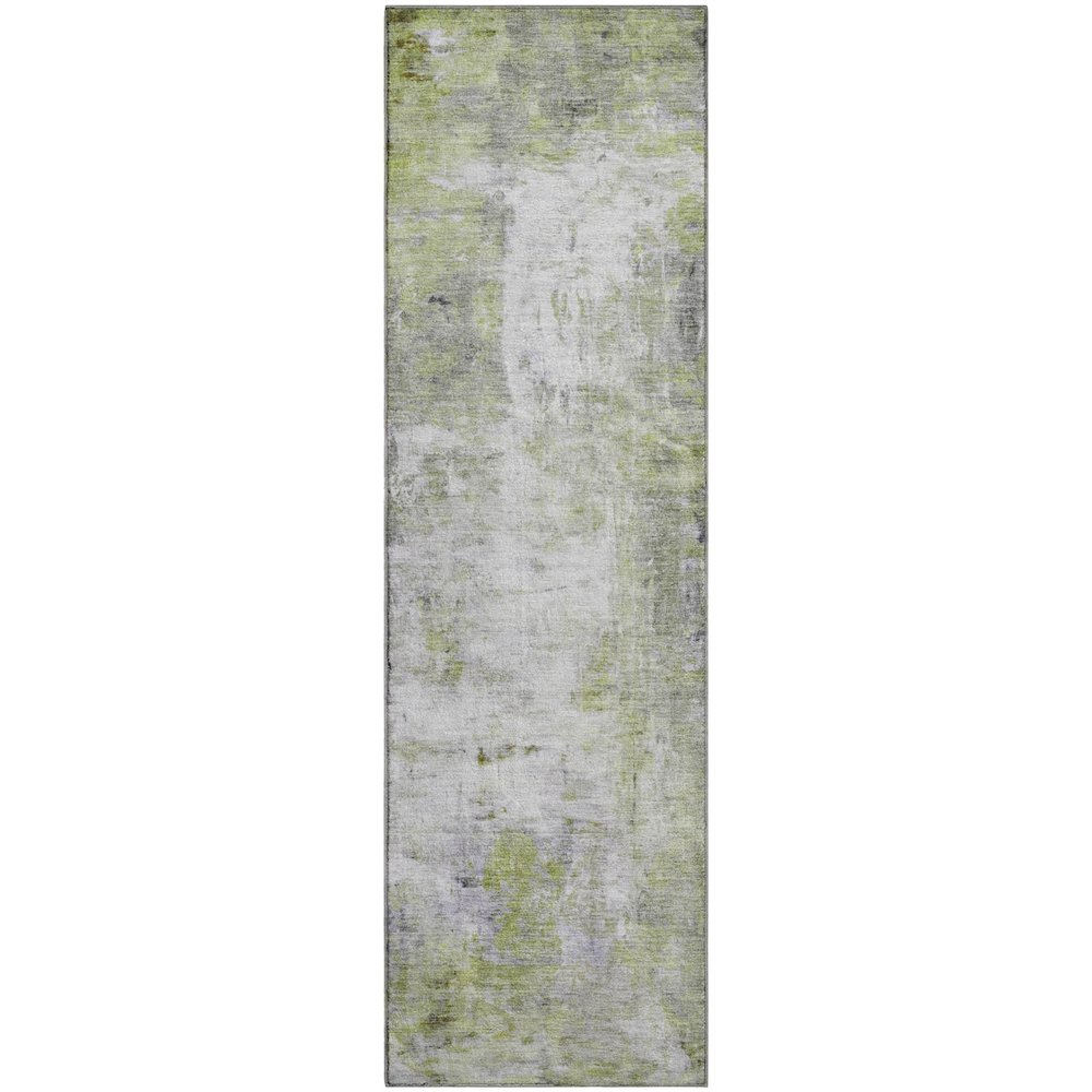 Luxury Washable Indoor/Outdoor Ravenna Aloe 2'3" x 7'6" Runner Rug. Picture 1
