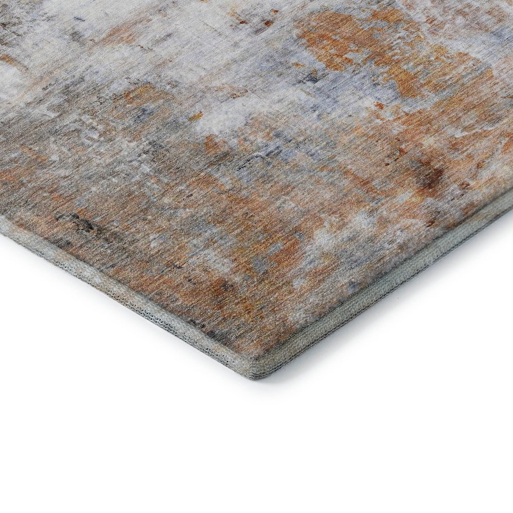 Luxury Washable Indoor/Outdoor Ravenna Copper 1'8" x 2'6" Rug. Picture 2