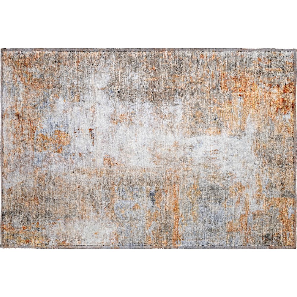 Luxury Washable Indoor/Outdoor Ravenna Copper 1'8" x 2'6" Rug. Picture 1