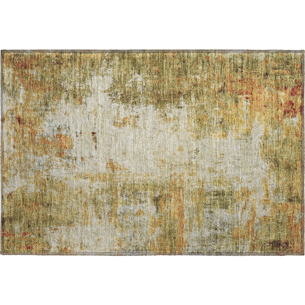Luxury Washable Indoor/Outdoor Ravenna Olive 1'8" x 2'6" Rug. Picture 1