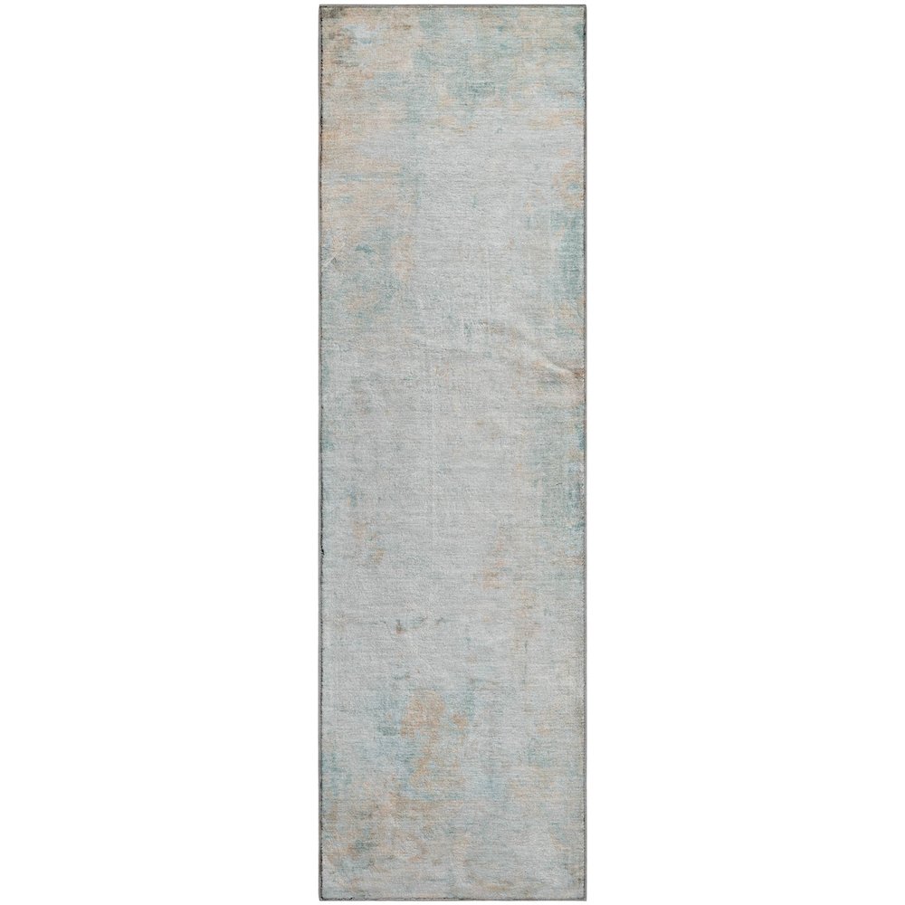 Luxury Washable Indoor/Outdoor Ravenna Seafoam 2'3" x 7'6" Runner Rug. Picture 1